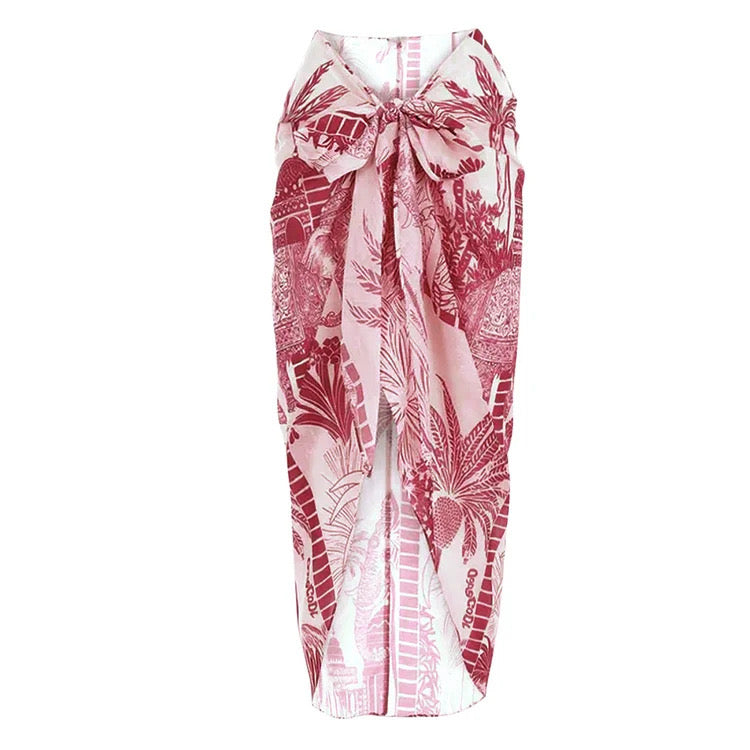 City One Shoulder Monokini With Sarong Set